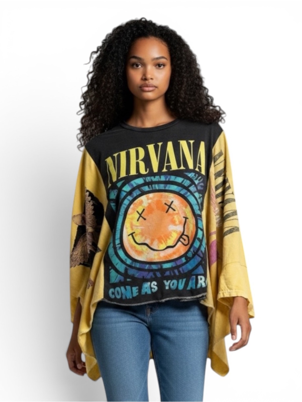 NIRVANA TRIPLE Band T Boho Handmade One of a Kind Upcycle Festival CONCERT OS